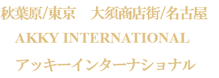 秋葉原/東京　大須商店街/名古屋 AKKY INTERNATIONAL アッキーインターナショナル